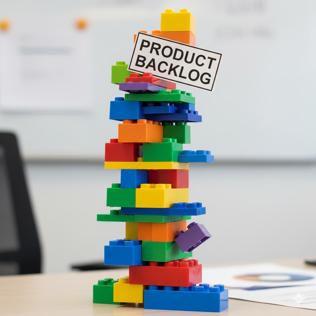 Product Backlog representado con piezas de LEGO